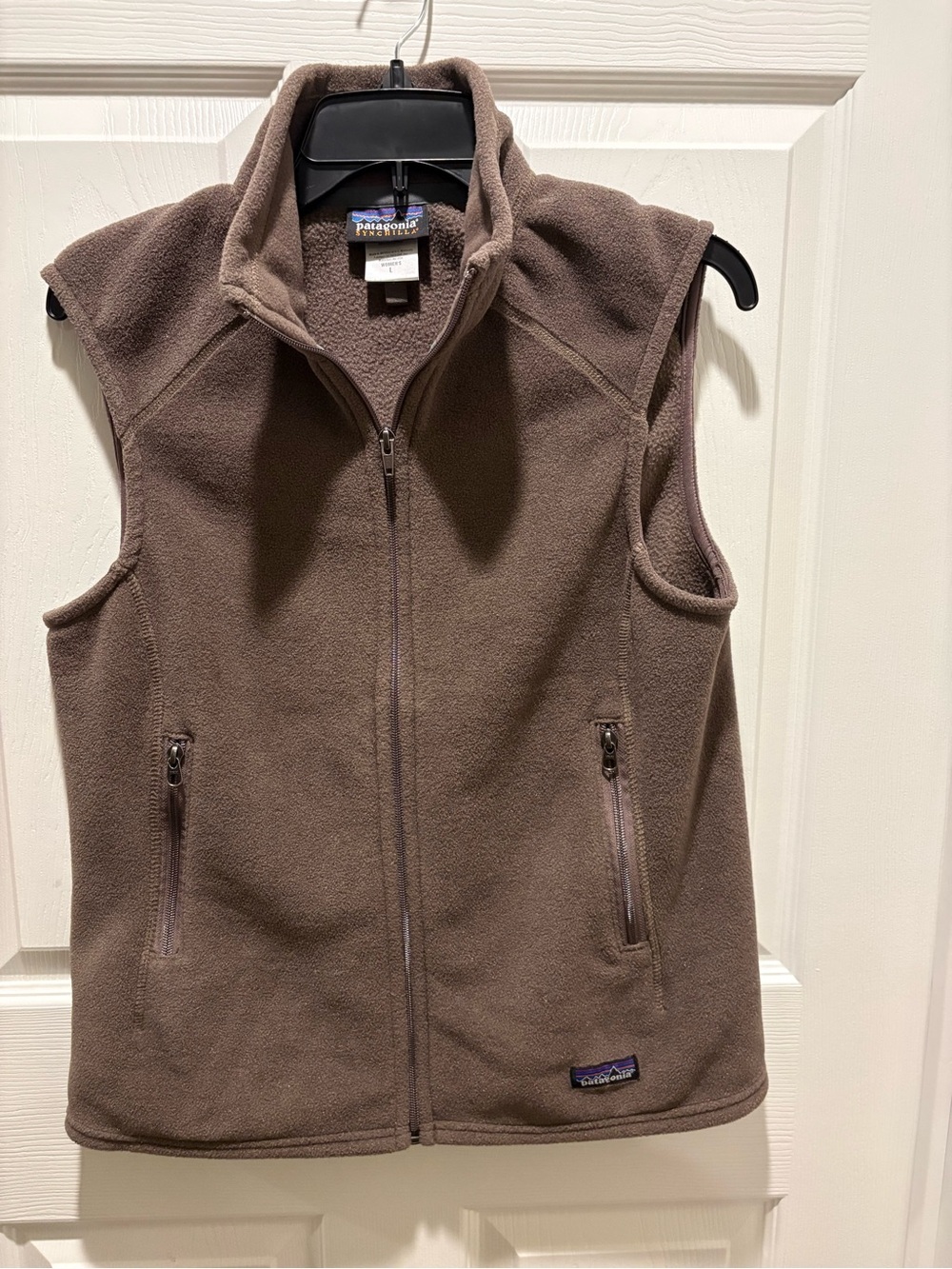 Patagonia Synchilla Womens Large Brown Fleece Vest Full Zip Outdoor Gorpcore